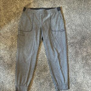 Large Ava Theresa gray jogger scrub pants